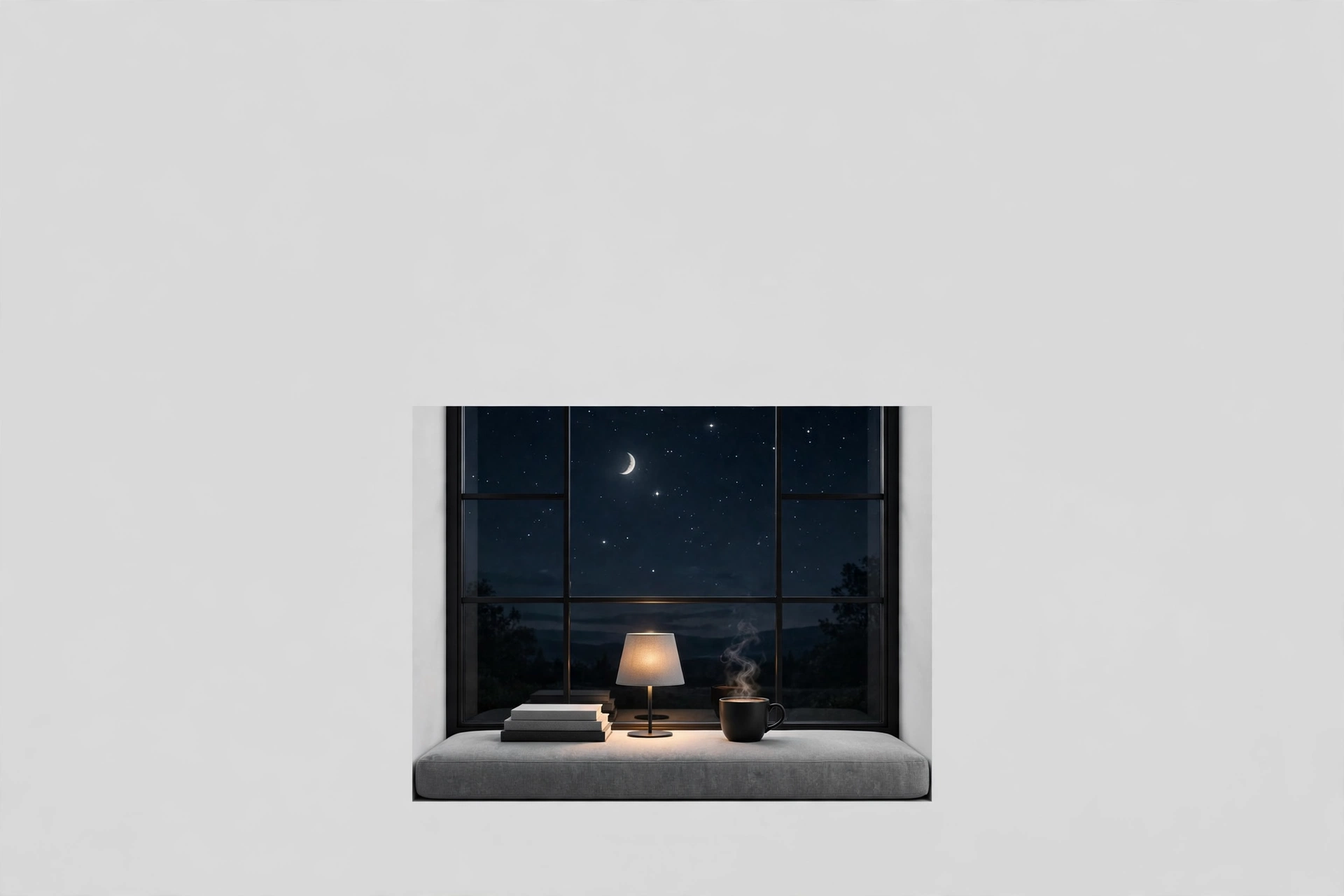 苹果极简风 · 夜晚窗边