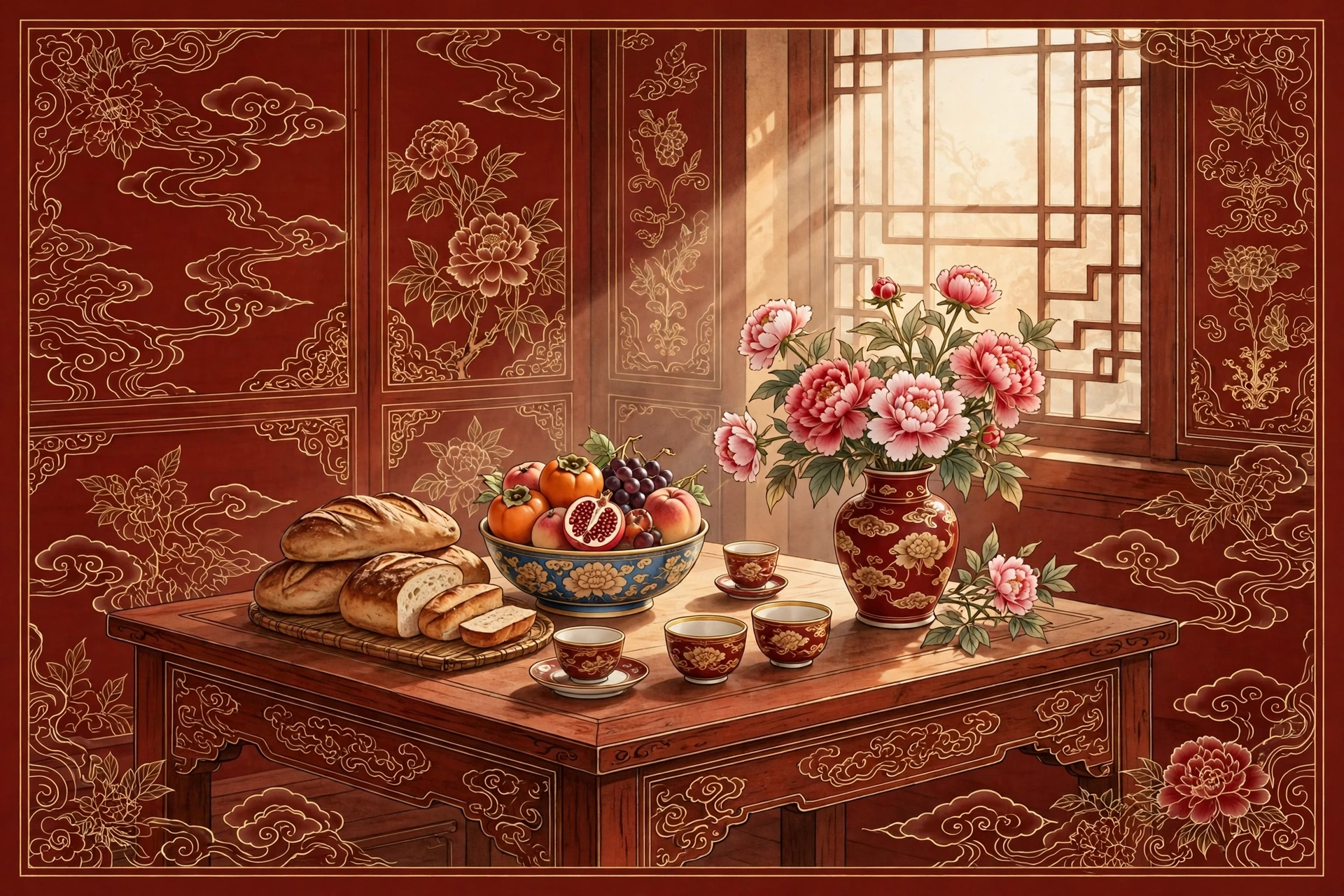 国潮故宫风 · 厨房餐桌