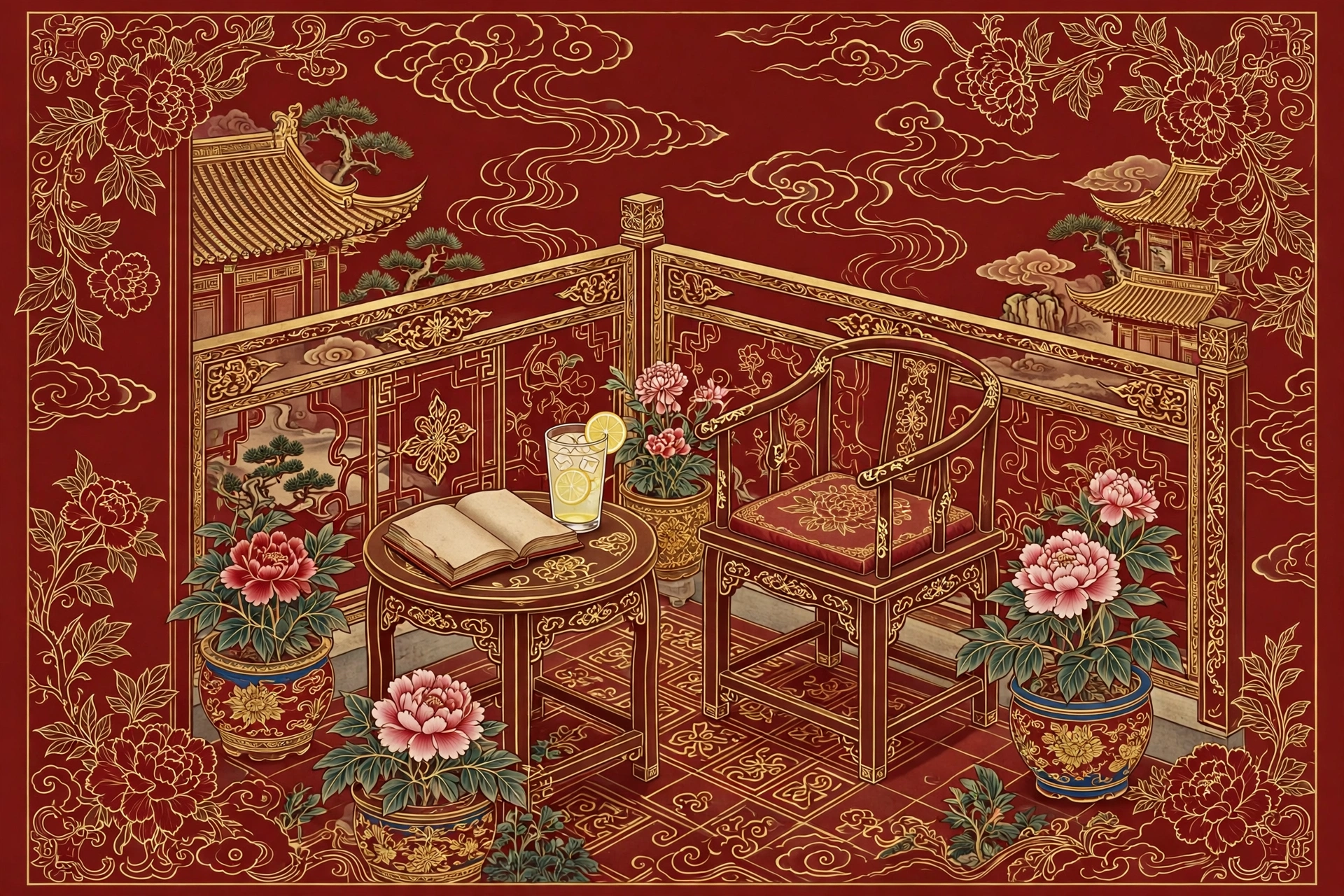 国潮故宫风 · 花园阳台