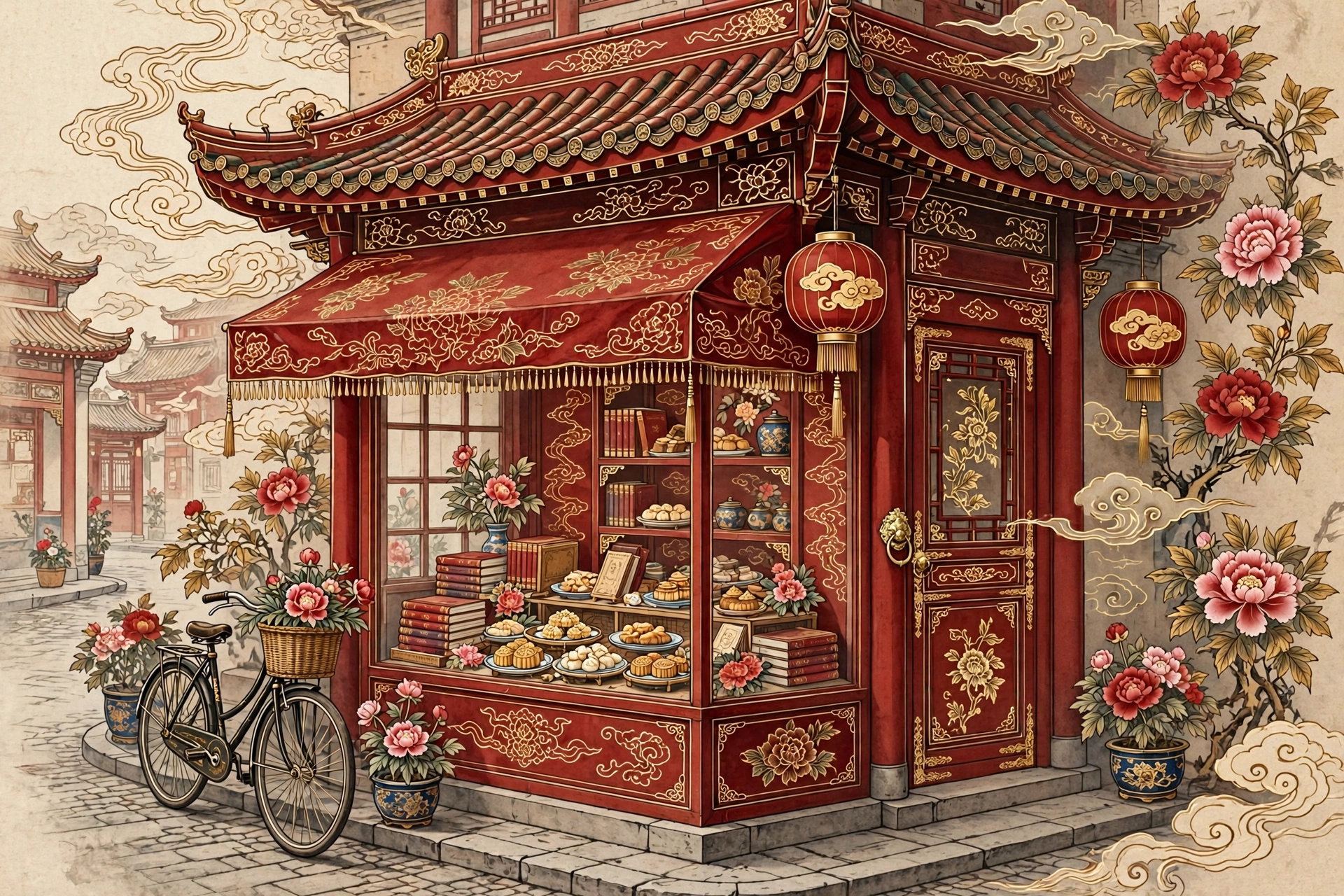 国潮故宫风 · 街角小店