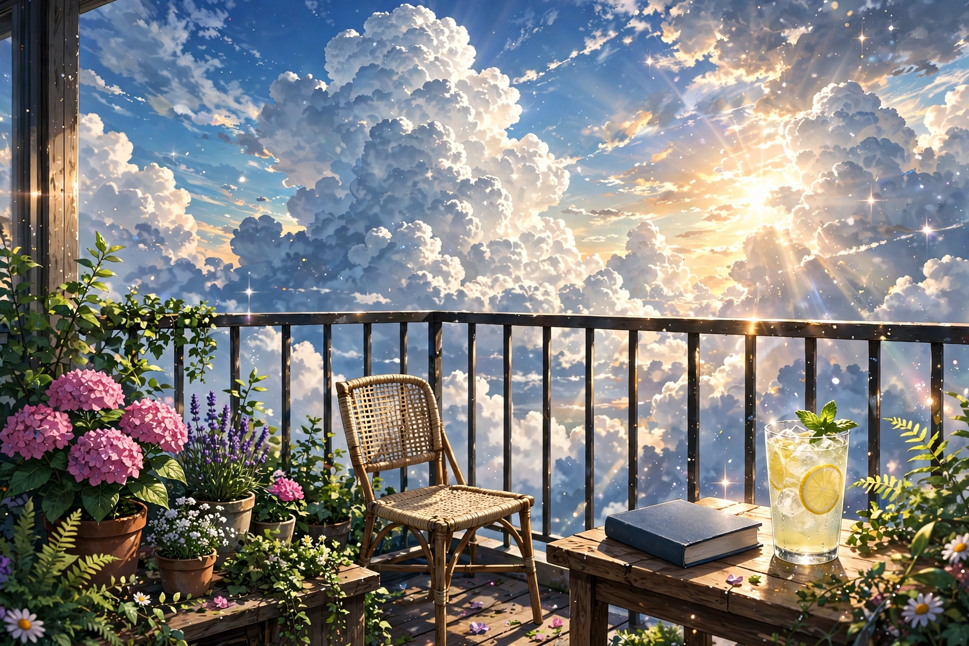 新海诚风 · 花园阳台